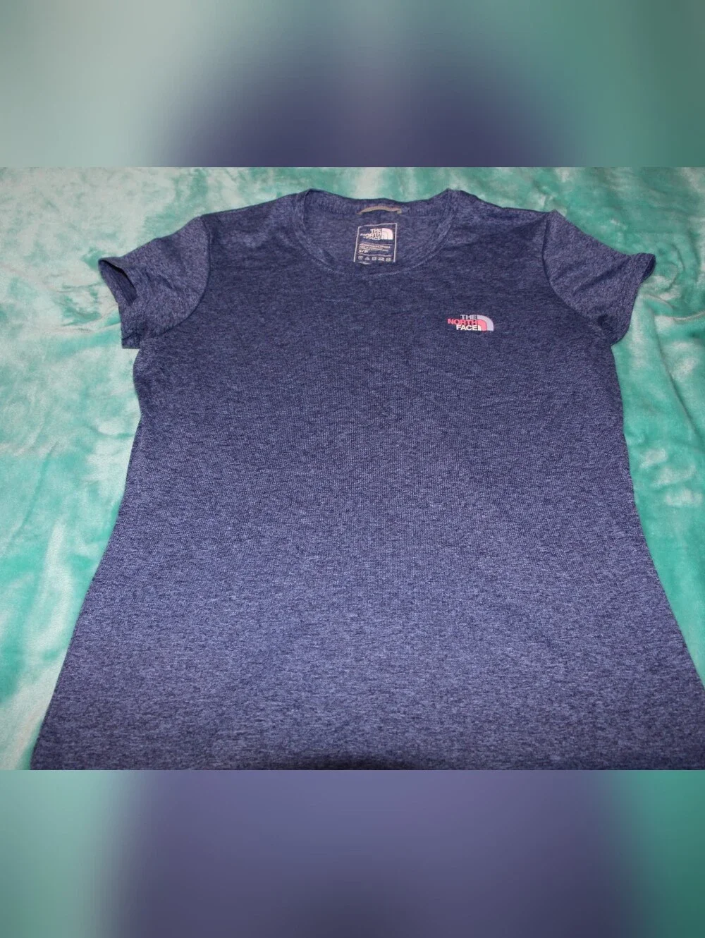 Women's Blue North Face Tee - Picture 4 of 7